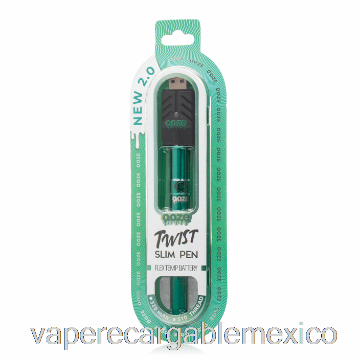 Vape Recargable Ooze Slim Twist Pen 2.0 Flex Temp Batería Aguamarina Verde Azulado